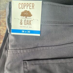 Copper & Oak Men's Charcoal Chinos nwt 36 x 30 straight fit